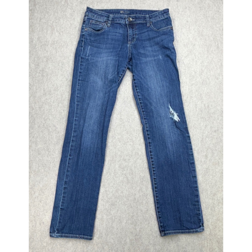 KUT from the Kloth Jeans Women 6 Blue Straight Leg Classic 90s Off Duty Casual